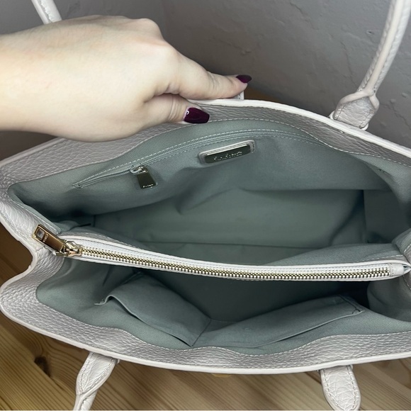 Furla Joann Pebbled Leather Tote Bag - Pink/Beige - Picture 9 of 13